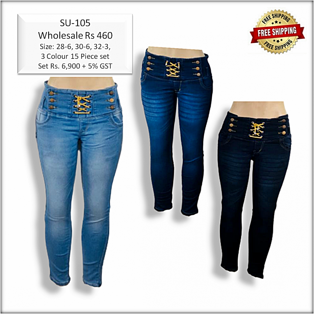 Buy Dark Blue High Rise Wide Leg Jeans For Women Online - ONLY