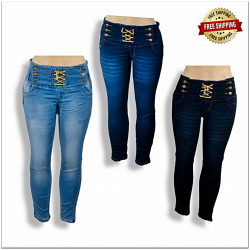 Stylish High Waist Women Jeans Wholesale Piece 460