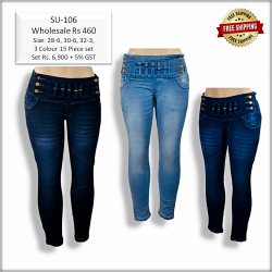 Wholesale High Waist Women Stylish Jeans