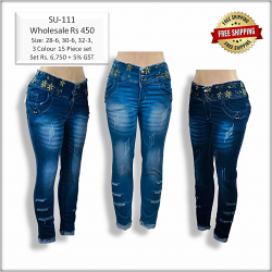 High Waisted Women Torn Jeans