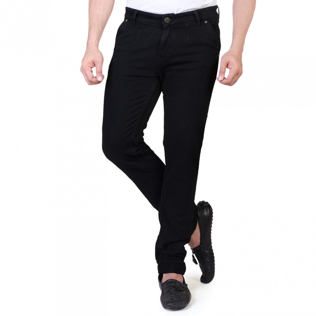 Denim Vistara Men's Black Slim Fit Jeans for Sale - jeanswholesaler