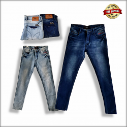 Men Straight Fit Denim Jeans