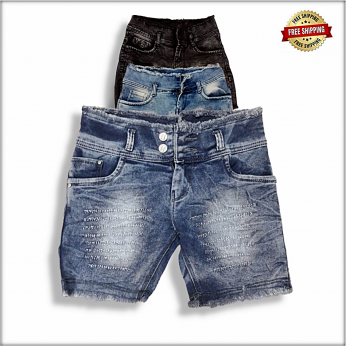 Women Skinny Torn Denim Shorts
