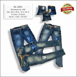 Men Repeat Patch Jeans