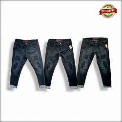 Men Stylish Patch Jeans