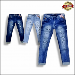 Men Damage jeans 3 Colour Set