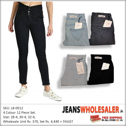 Women Skin Fit High Waist Three Button Jeans