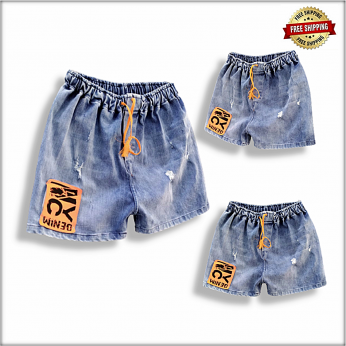 Elasticated Waist Denim Shorts