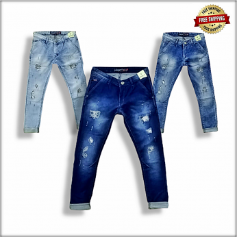 Buy Regular Men Damage jeans 3 Colour Set Wholesale rs. 530 Per-Piece