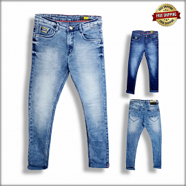 Men Blue Slim Fit Mid-Rise Clean Look Jeans DS104