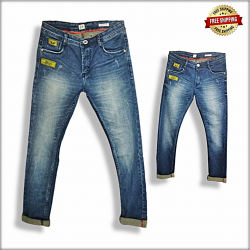 Men Blue Slim Fit Mid-Rise Clean Look Jeans