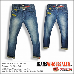 Men Blue Slim Fit Clean Look Jeans