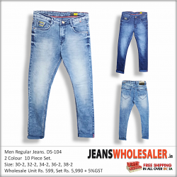 Men Blue Slim Fit Mid-Rise Clean Look Jeans DS104