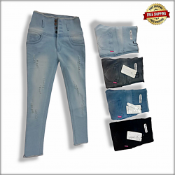 Ladies Skinny high waist Repeat jeans LB-0013