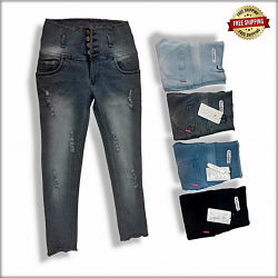 Ladies Skinny High Waist Repeat jeans