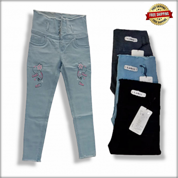 Women Embroidered Jeans