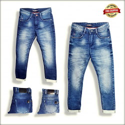 Men Blue Slim Fit Mid-Rise Clean Look Jeans