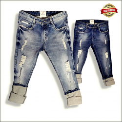 Men's Scratch Denim Jeans