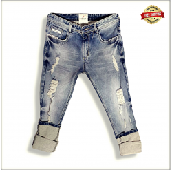 Men's Regular Fit Damage Jeans