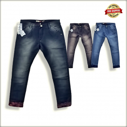 Buy Wholesale Men Regular Fit Mid-Rise Clean Look Stretchable Jeans