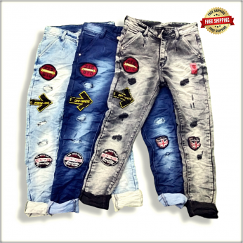 Men Ankle Length Funky Jeans