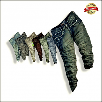 Wholesale Men Funky Colour Jeans Clean 