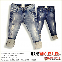 Men's Regular Fit Damage Jeans