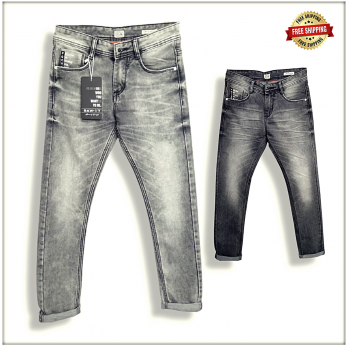 Mens Grey & Black Jeans wholesale price DS1833