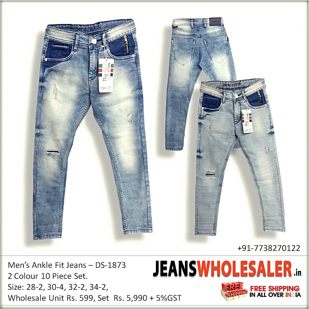 Buy RAW-17 Mens Ankle Tone jeans Jeans Wholesale Price in india.