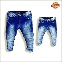 Wholesale Men Denim Jeans Funky Colour WJ1246