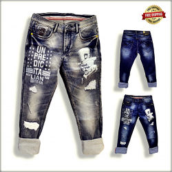 Mens Damage Printed jeans