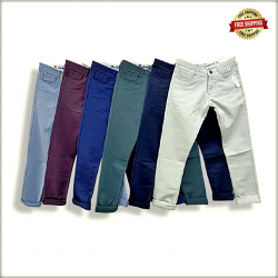 Men Dusty Colours Cotton Denim Jeans