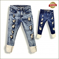 Ripped Denim Jeans For Men GTU007