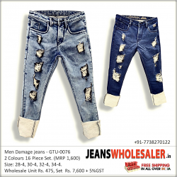 Ripped Denim Jeans For Men