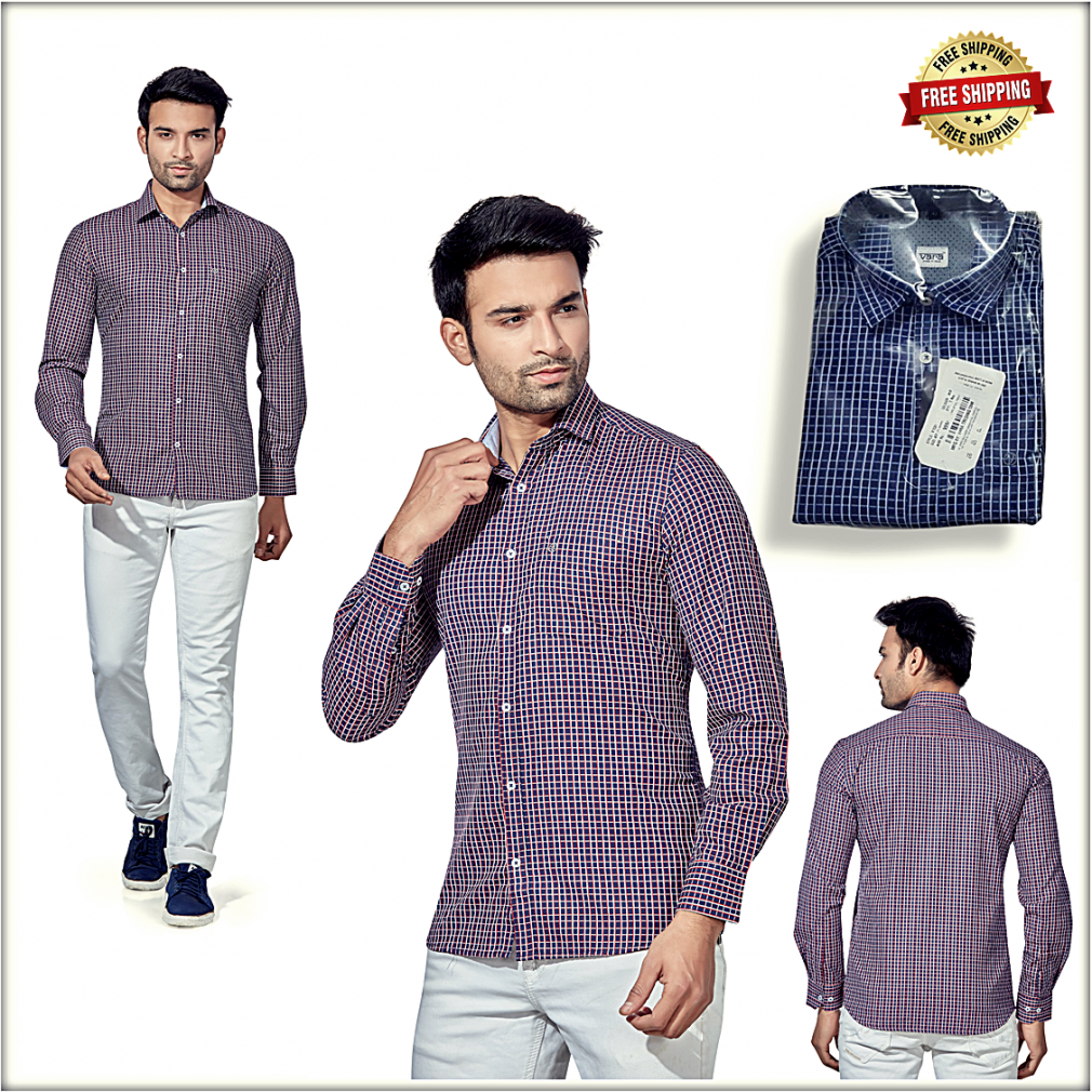 Buy Men Small Check Casual Shirts wholesale Rs. Shirts in India