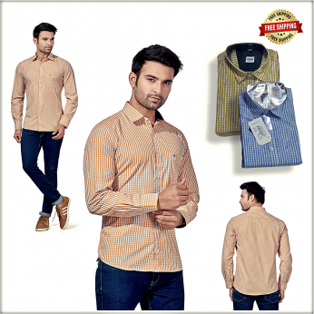 Buy Men Small Check Lining Casual Shirts wholesale Rs. Shirts in India
