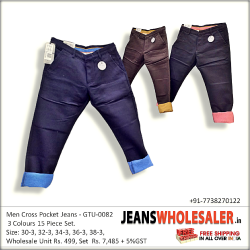 Men Cross Pocket Jeans Wholesale Rs. 499