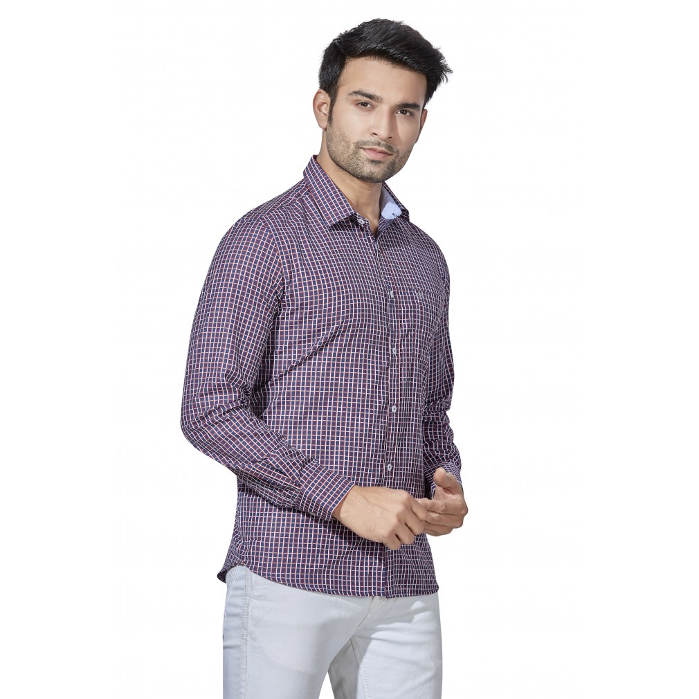 Buy Men Small Check Casual Shirts wholesale Rs. Shirts in India