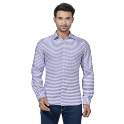 Men White Slim Fit Printed Casual Shirt