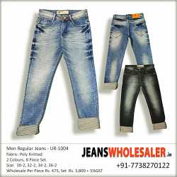 Comfort Fit Denim Jeans For Men
