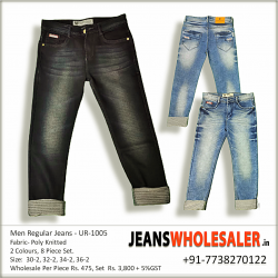 Men Regular Fit Denim Jeans