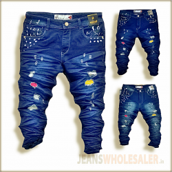 Mens Funky Patch Jeans