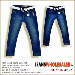 Lukkari Men Tone Jeans With Belt 