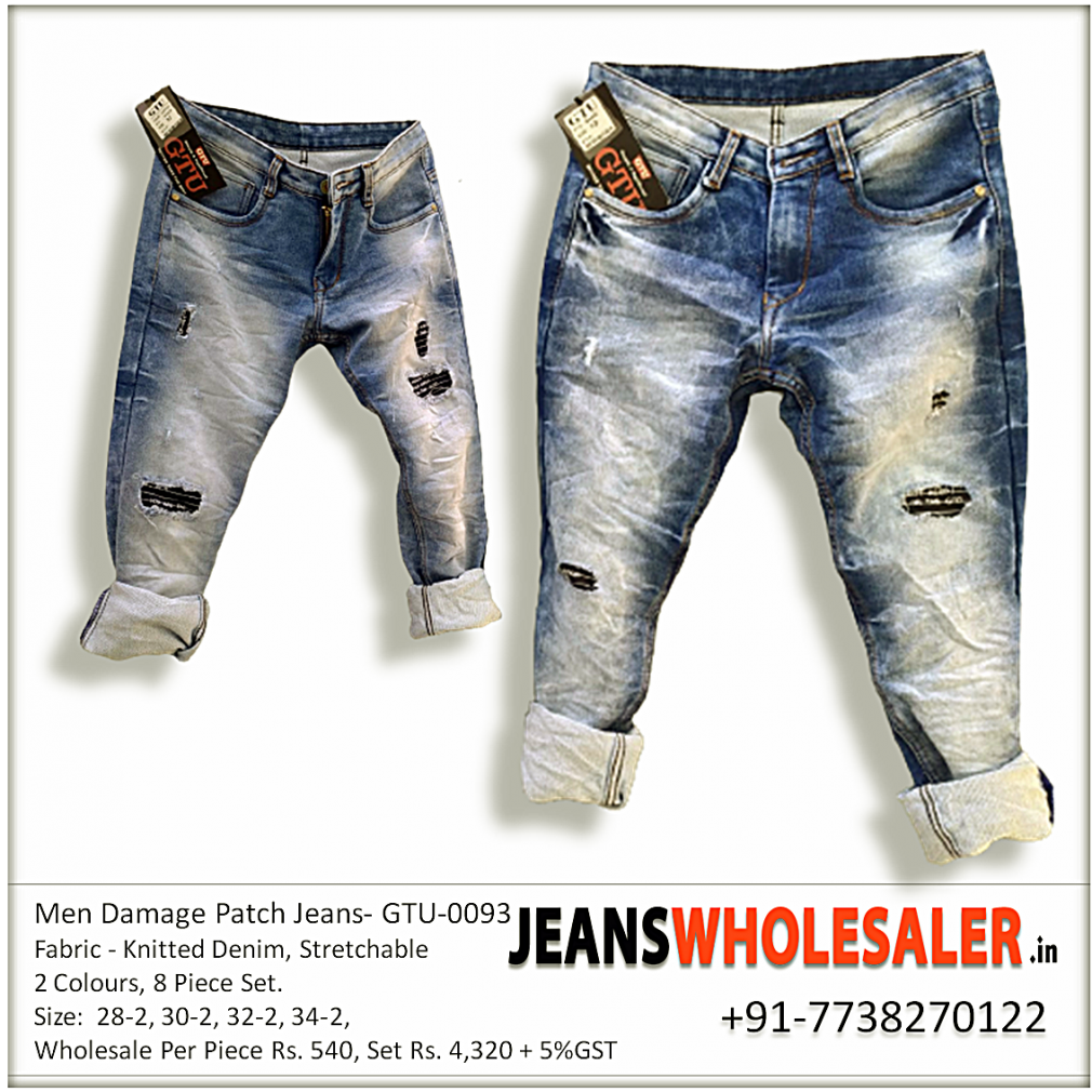 damage jeans black