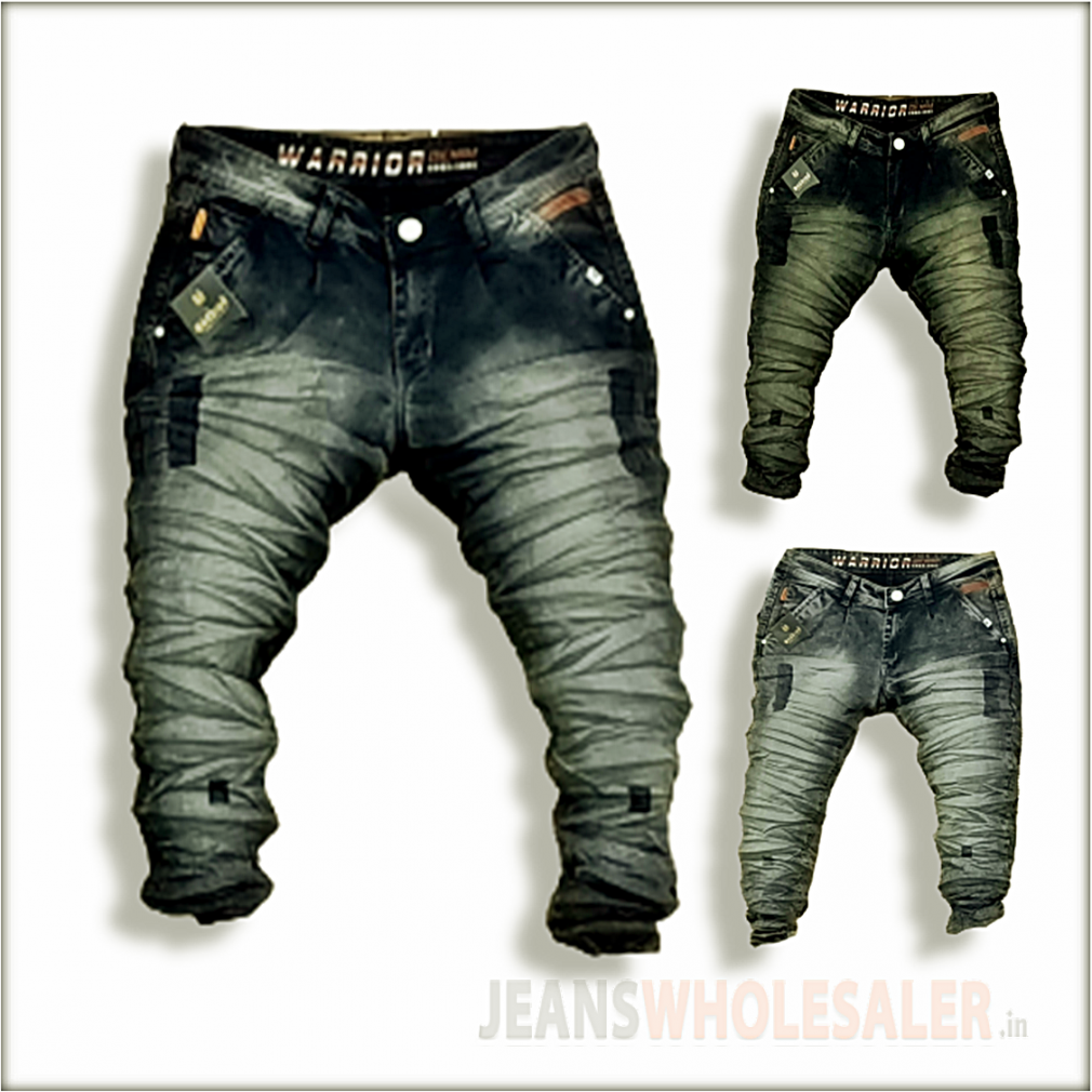 Men Warrior Men Tone Patch Jeans Pant at best Wholesale price