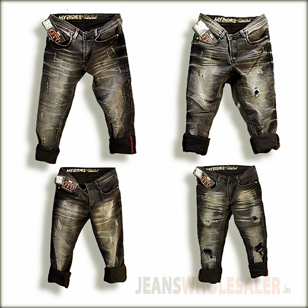 Ladies Jeans Motorcycle Design on Back Pocket - Antelope Creek Leather