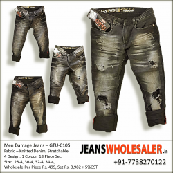 Men Damage  jeans 4 Design 1 Colour