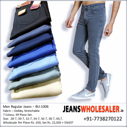 Wholesale Men Regular Cotton Jeans BU1006