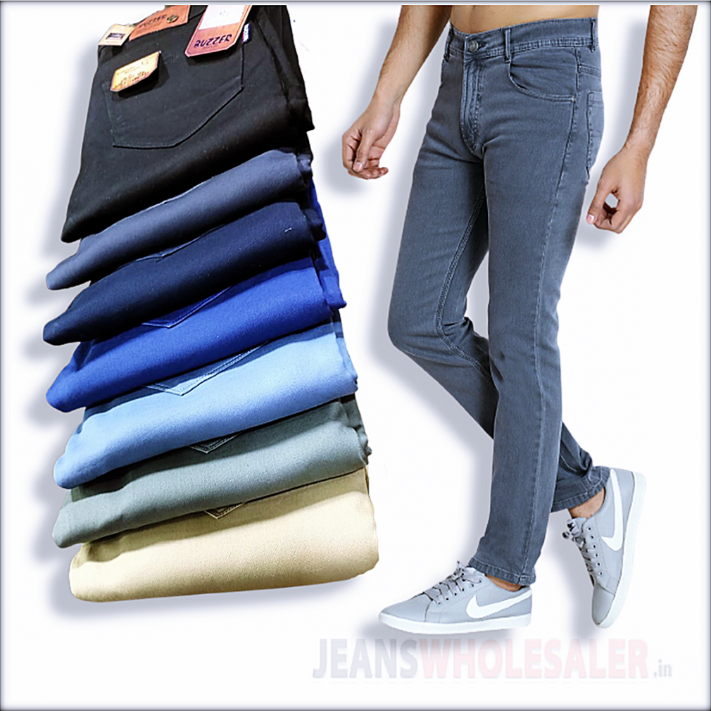 Buy Wholesale Men Regular Cotton Jeans 7 Colours Set wholesale price