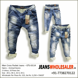 Men Cross Pocket Jeans